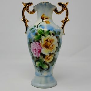 Vintage Hand Painted Vase #C2144 9-Inch